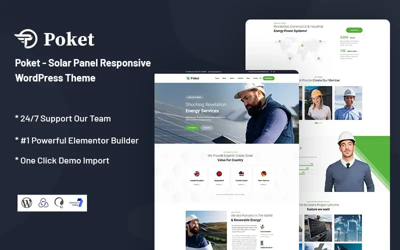 Poket – Solar Panel Responsive WordPress Theme