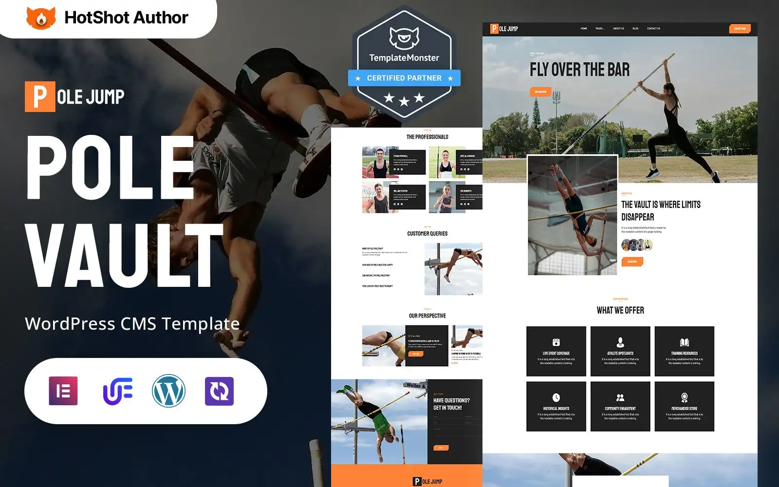Pole Jump – Pole Vault Sports Club WordPress Elementor Theme WordPress Theme