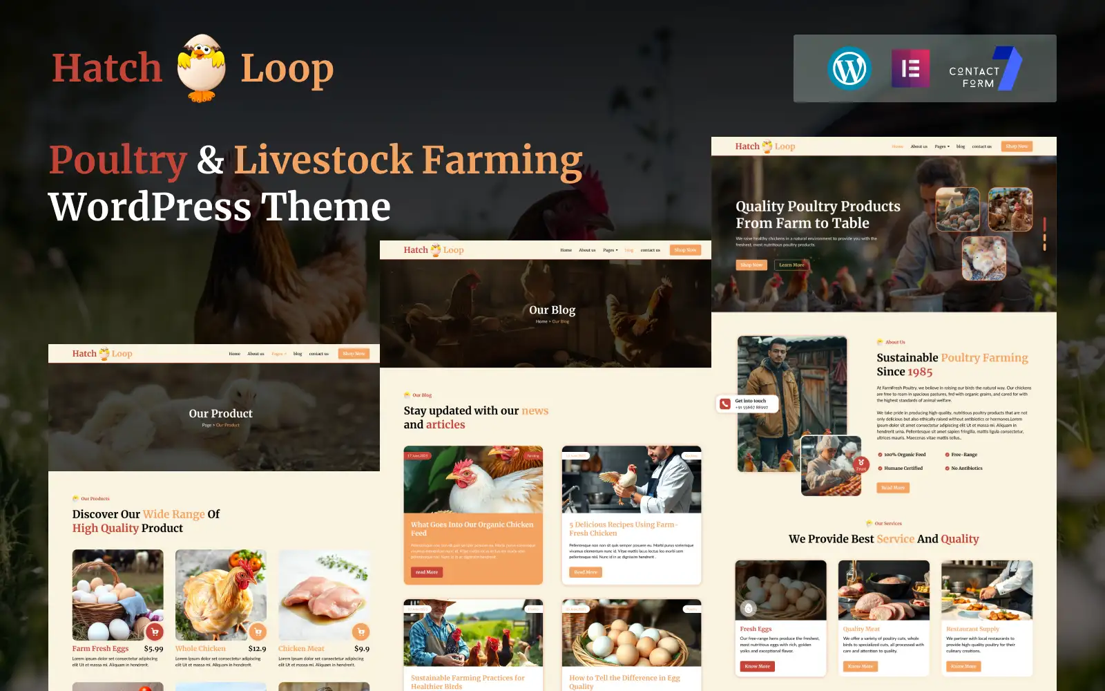 Poultry Farm & Organic Chicken WordPress Theme