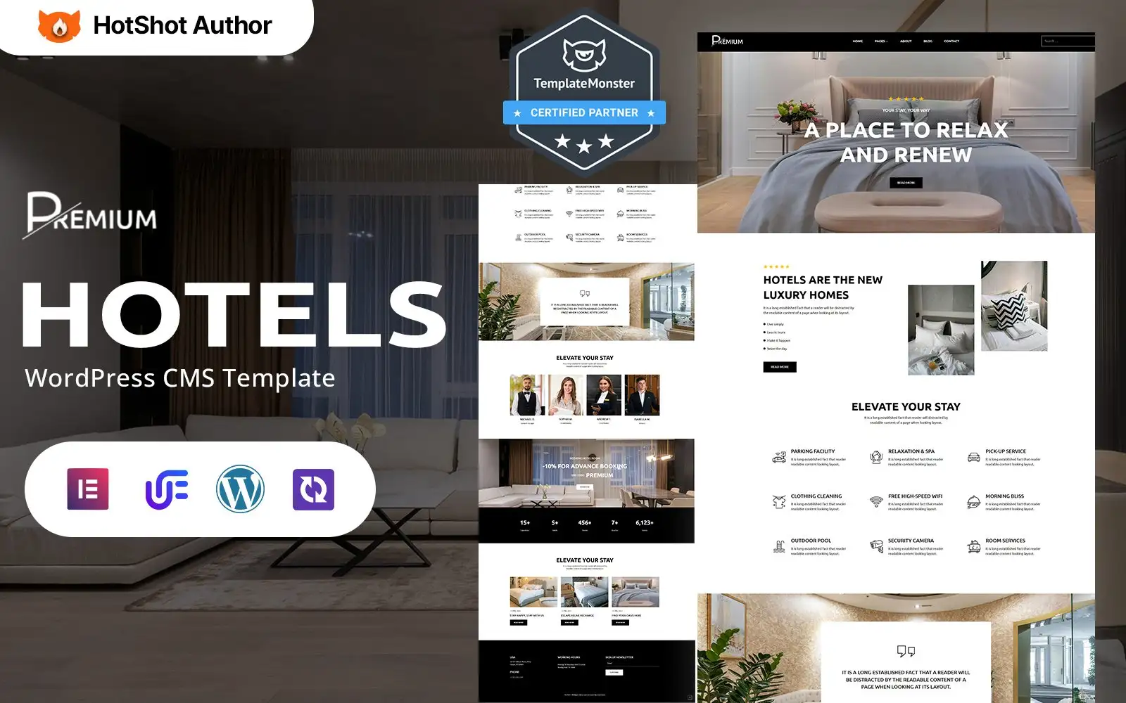 Premium – Luxury Hotel And Spa WordPress Elementor Theme WordPress Theme