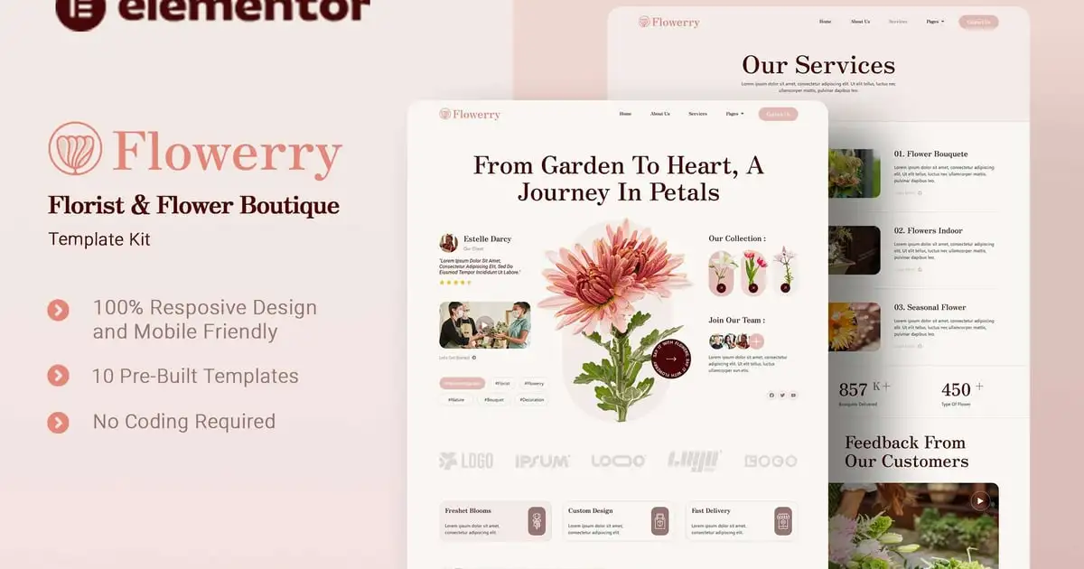preview-24 Flowerry – Florist & Flower Boutique Elementor Template Kit