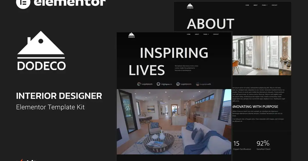 Dodeco – Interior Designer Elementor Template Kit