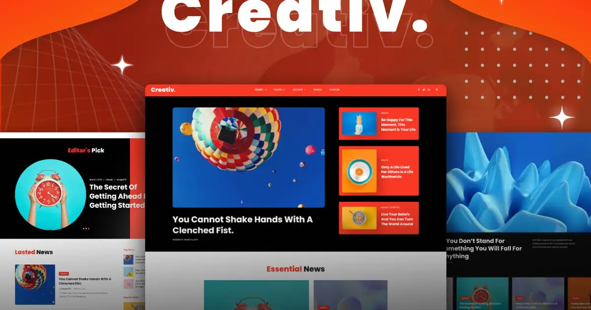 Creativ – Blog and Magazine Elementor Pro Template Kit