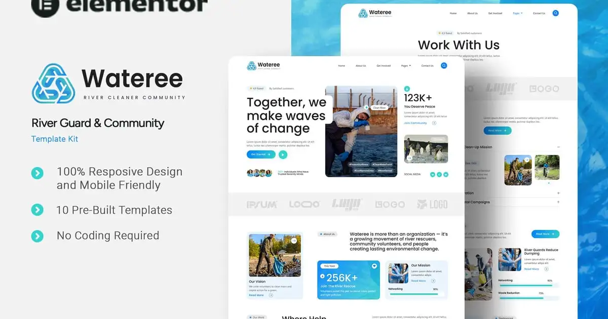 Wateree – River Guard & Community Elementor Template Kit