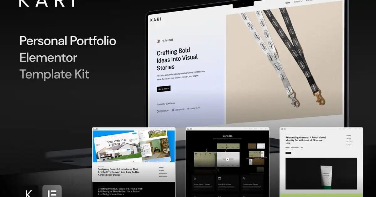 Kari – Personal Portfolio Elementor Template Kit
