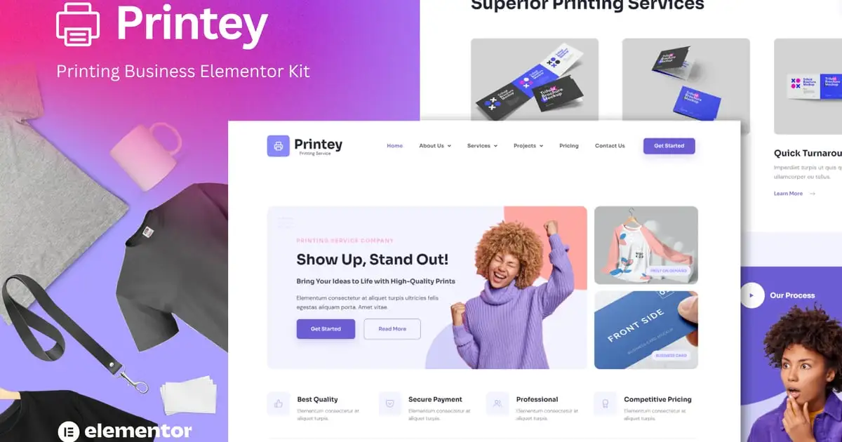 Printey – Printing Business Elementor Template Kit
