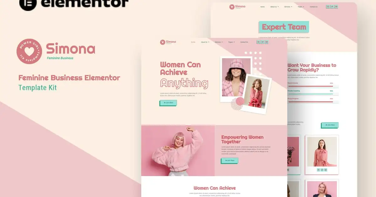 Simona – Feminine Business Elementor Template Kit