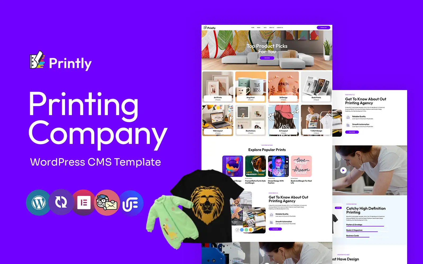 Printly – Print Shop And Printing Company Multipurpose WordPress Elementor Theme WordPress Theme