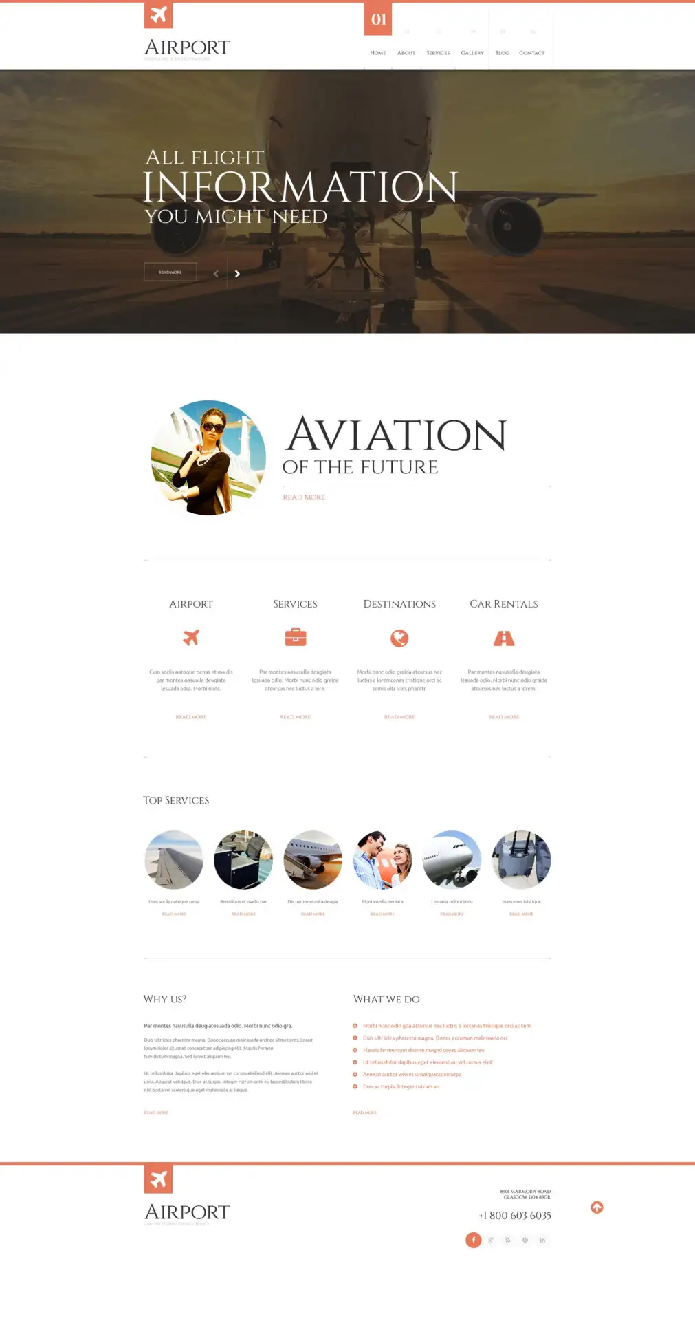 Private Airline Responsive WordPress Theme