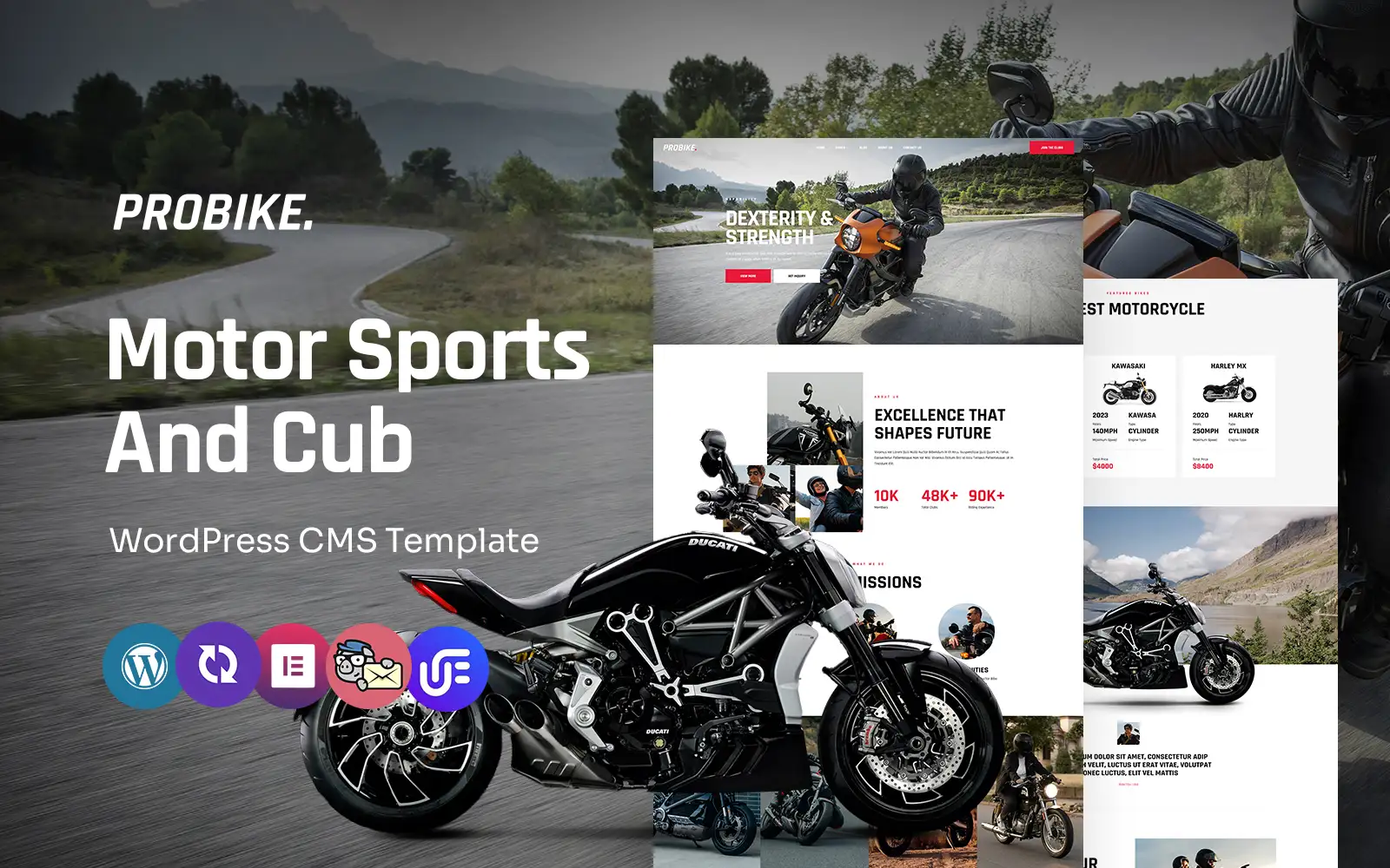 Probike – Motor Sports And Cub Multipurpose WordPress Elementor Theme WordPress Theme