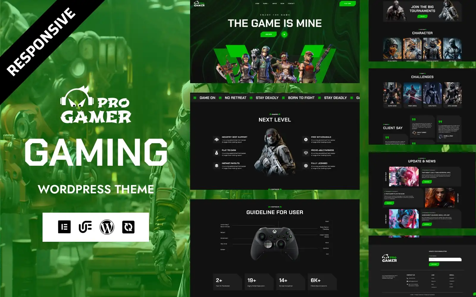 ProGamer – Multiplayer Games & eSports Clan WordPress Elementor Theme WordPress Theme