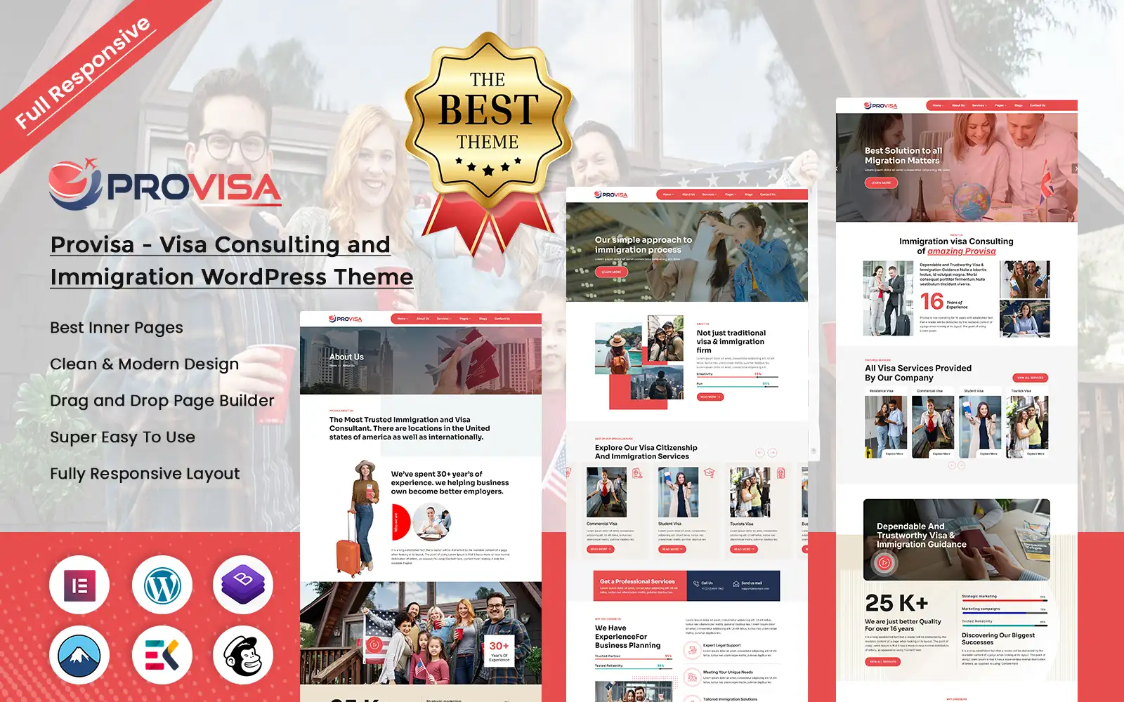 Provisa – Visa Consulting and Immigration WordPress Theme
