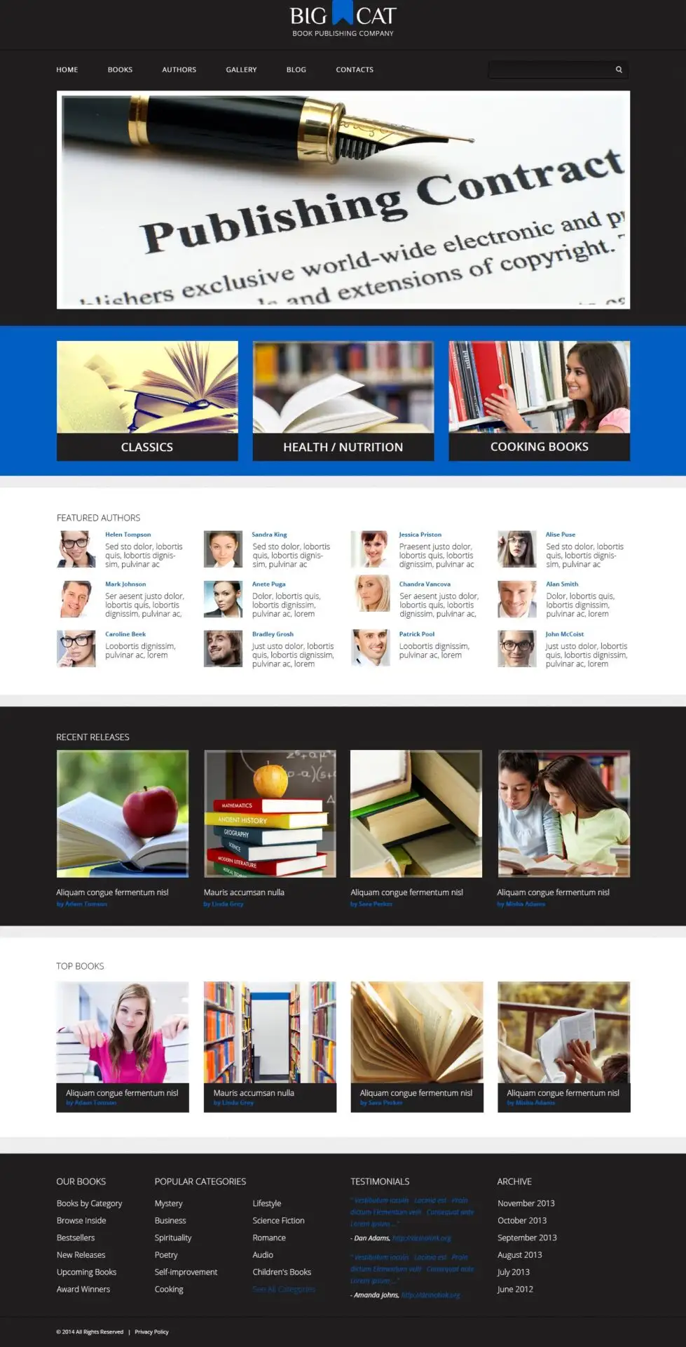 Publishing Company Responsive WordPress Theme