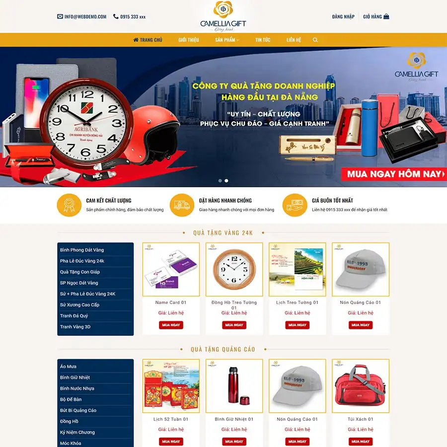Theme WordPress quà tặng doanh nghiệp