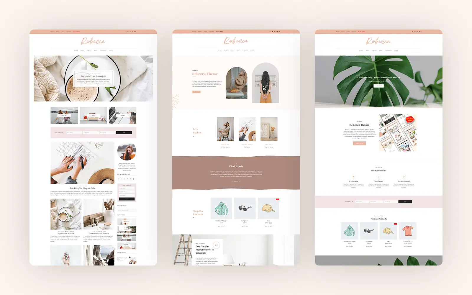 Rebecca – Blog and Shop WordPress Theme