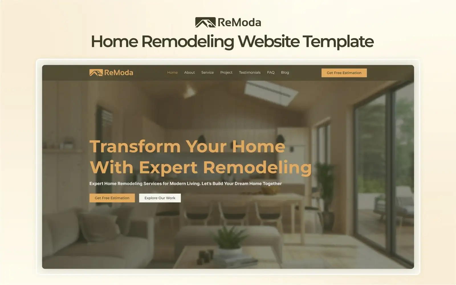 Remoda – Elementor Template for Home Remodeling Website Elementor Kit