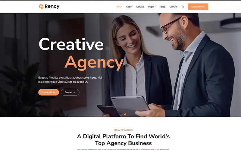 Rency – Creative Agency WordPress Theme