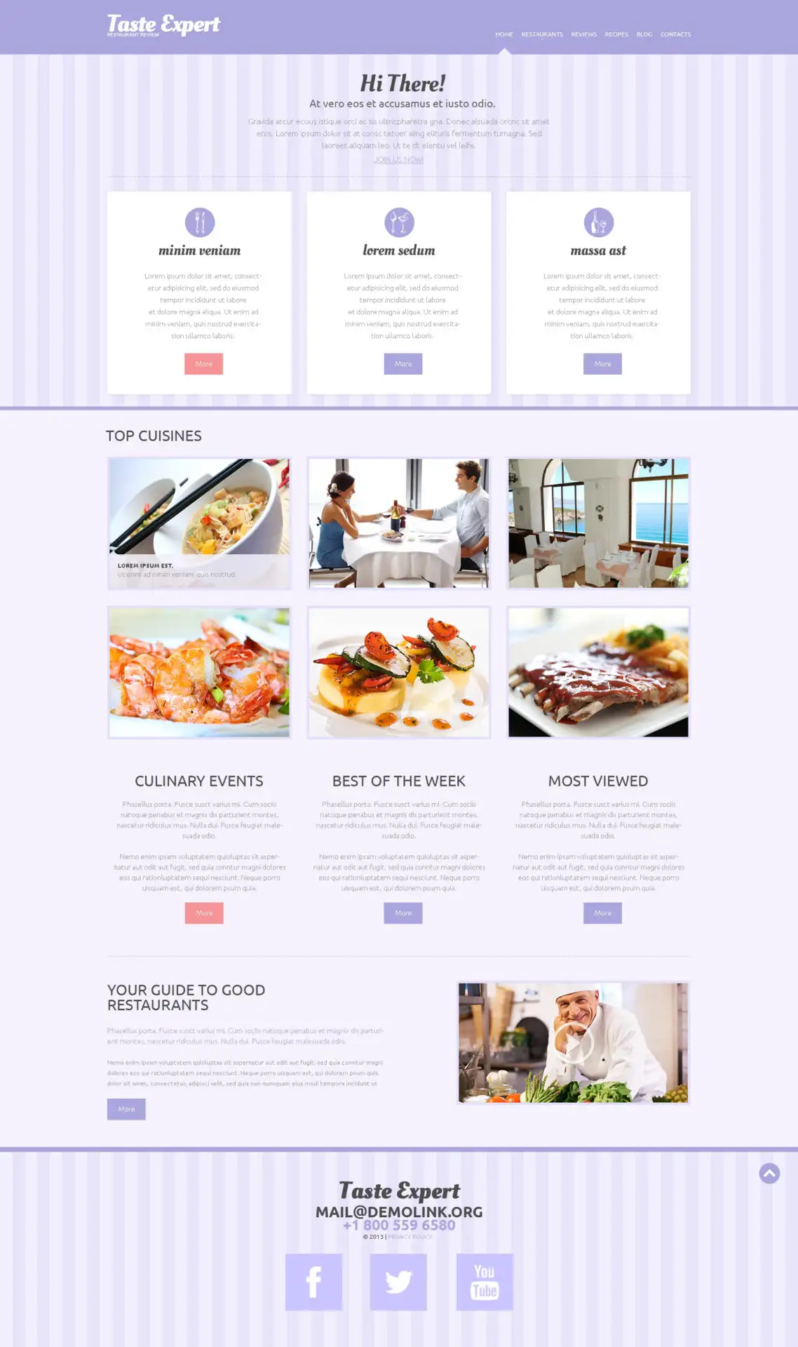 Restaurant Reviews Responsive WordPress Theme