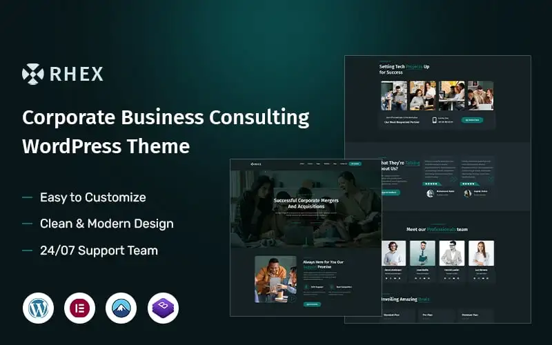 Rhex – Corporate Business Consulting WordPress Theme