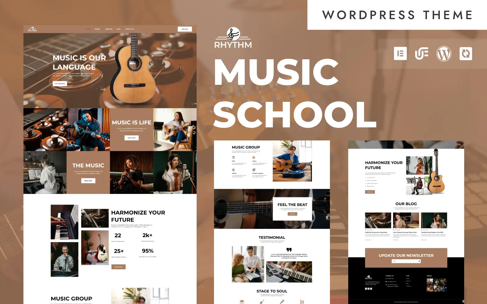 Rhythm – Music School, Academy & Instrument Training WordPress Elementor Theme WordPress Theme