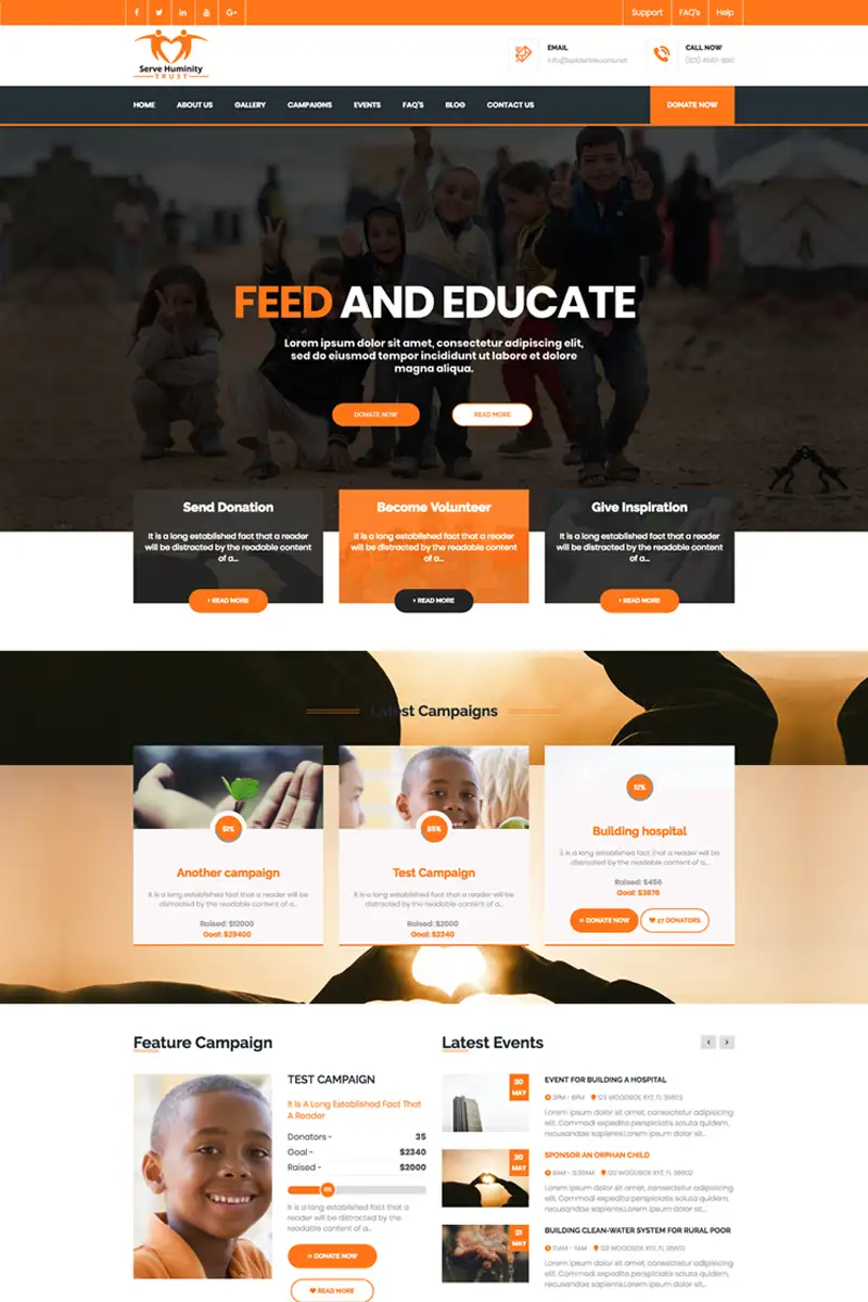 Servehuman – Responsive Charity WooCommerce Theme