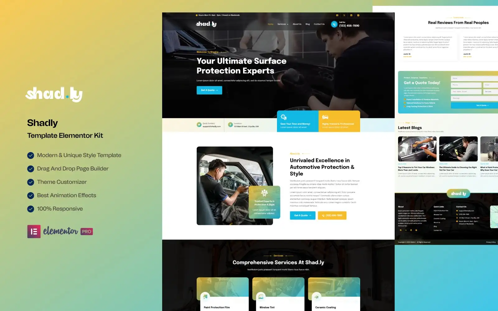 Shadly – Car Elementor Kit