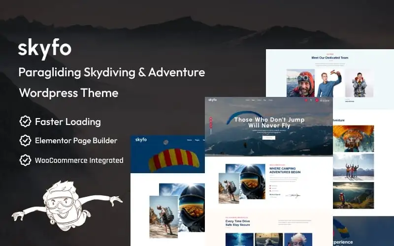 Skyfo – Paragliding Skydiving And Adventure WordPress Theme