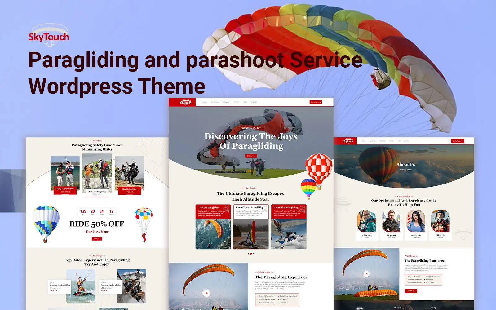 SkyTouch – Paragliding & Adventure Sports WordPress Theme