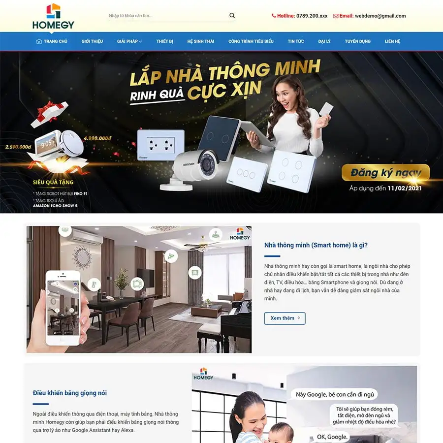 Theme WordPress nhà thông minh, smarthome 03