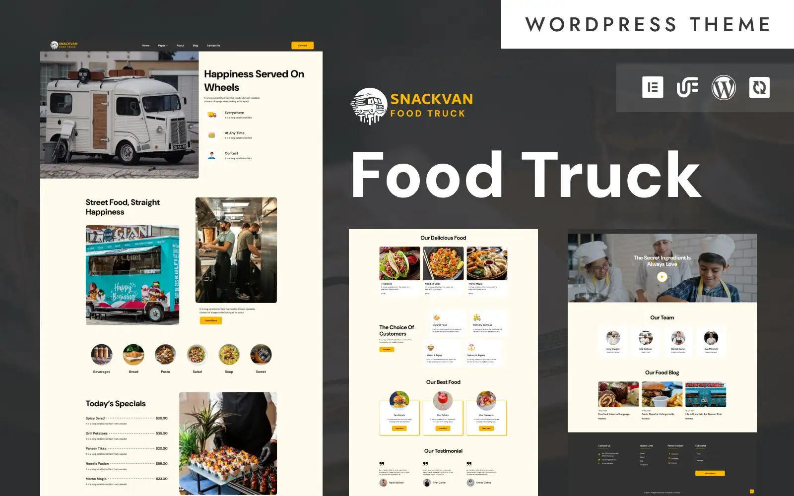 Snackvan – Street Food & Food Truck WordPress Elementor Theme WordPress Theme