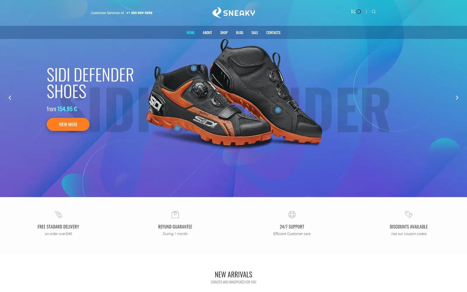 Sneaky – Sport Shoes Elementor WooCommerce Theme