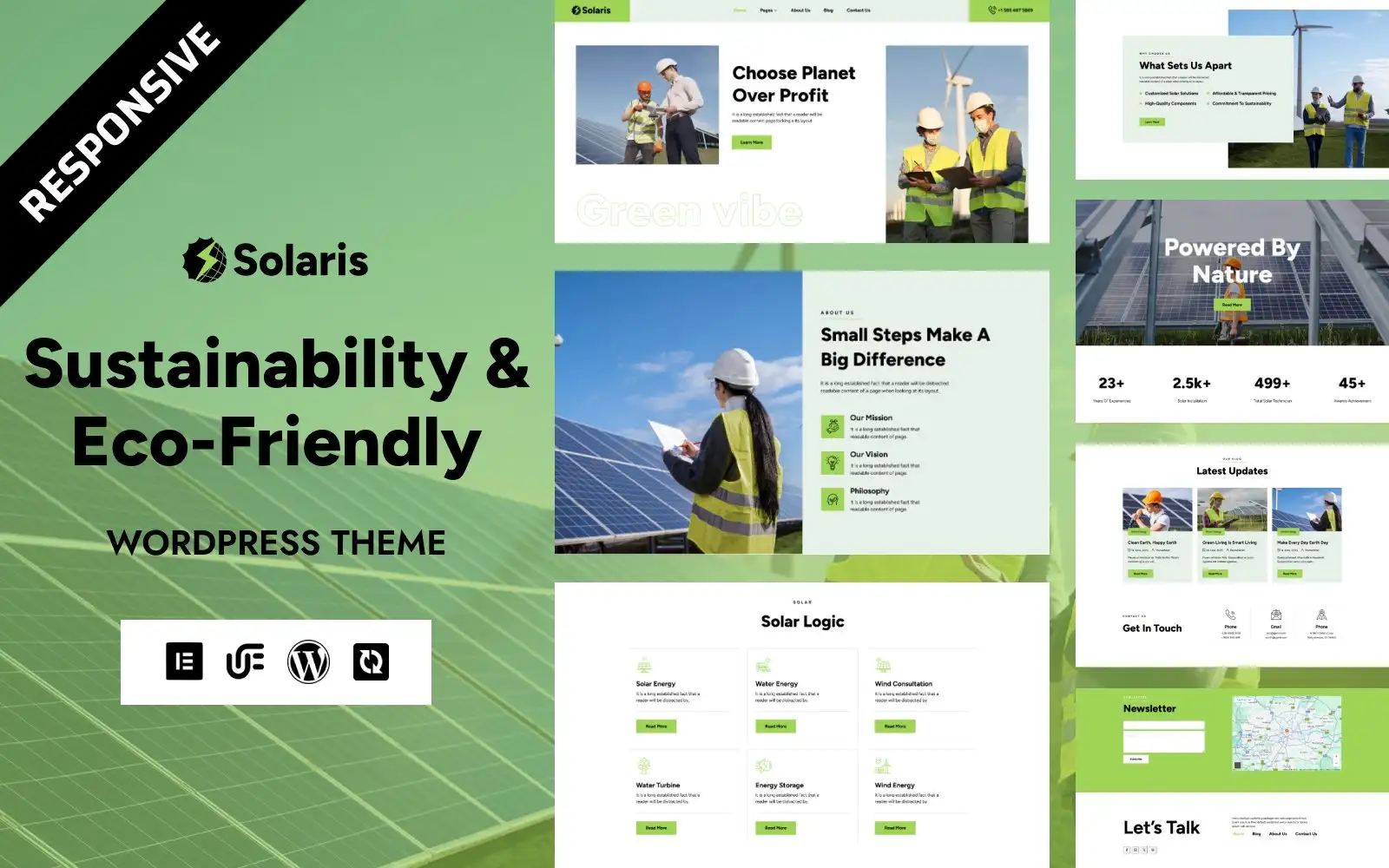 Solaris – Alternative Power & Green Energy WordPress Elementor Theme WordPress Theme