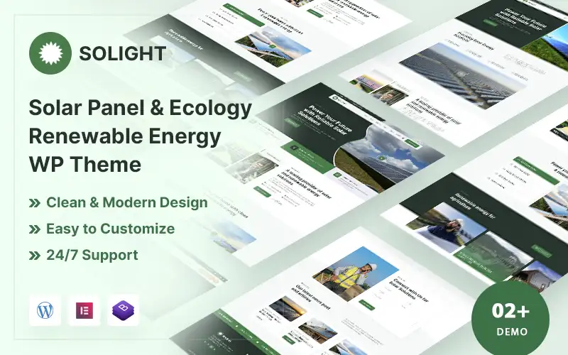 Solight – Solar Panel & Ecology Renewable Energy WordPress Theme