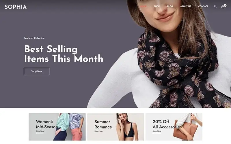 Sophia – Fashion WordPress WooCommerce Theme