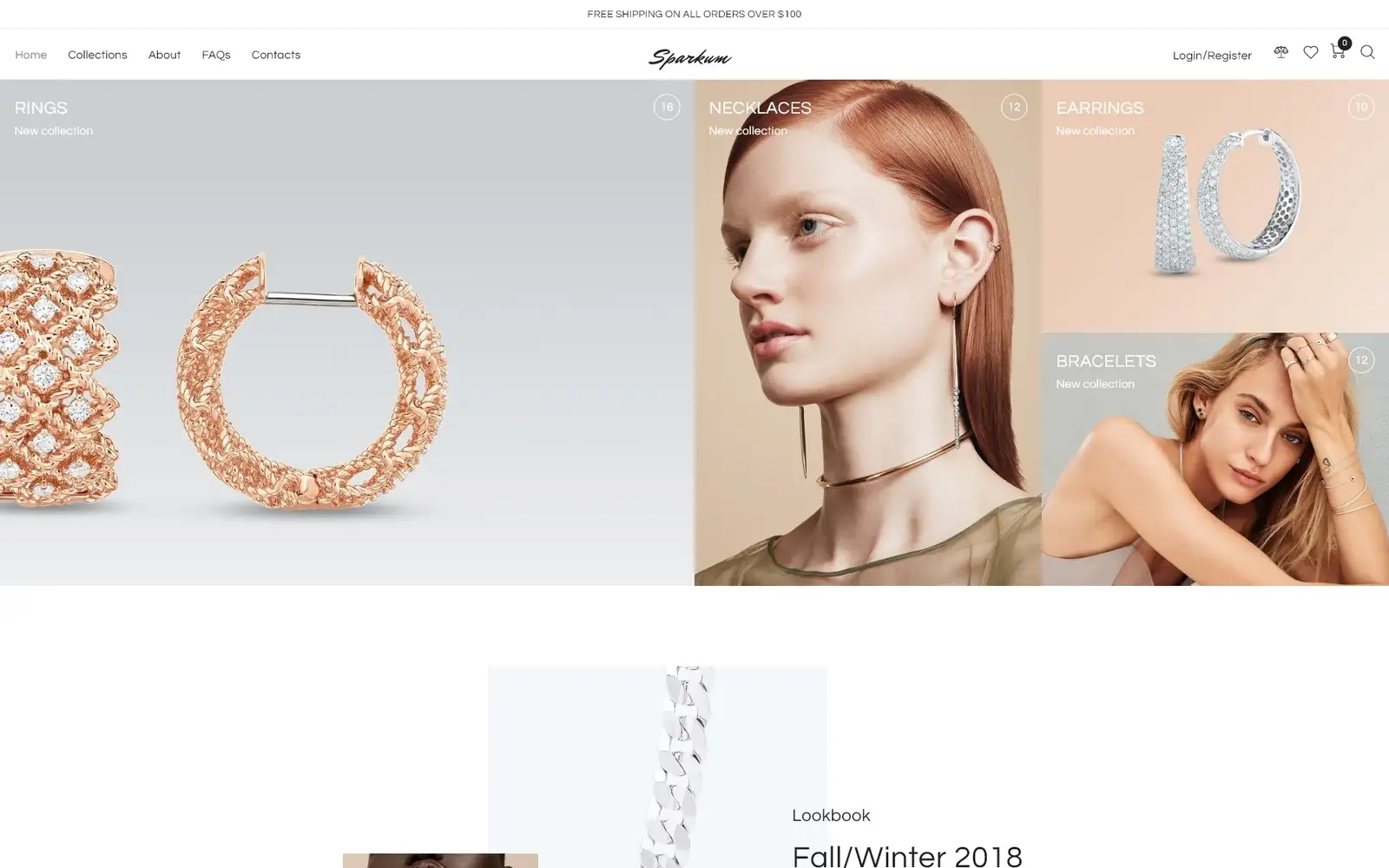 Sparkum – Jewelry ECommerce Classic Elementor WooCommerce Theme