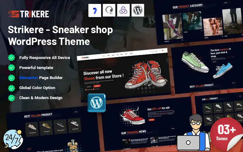 Strikere – Sneaker Shop WordPress Theme