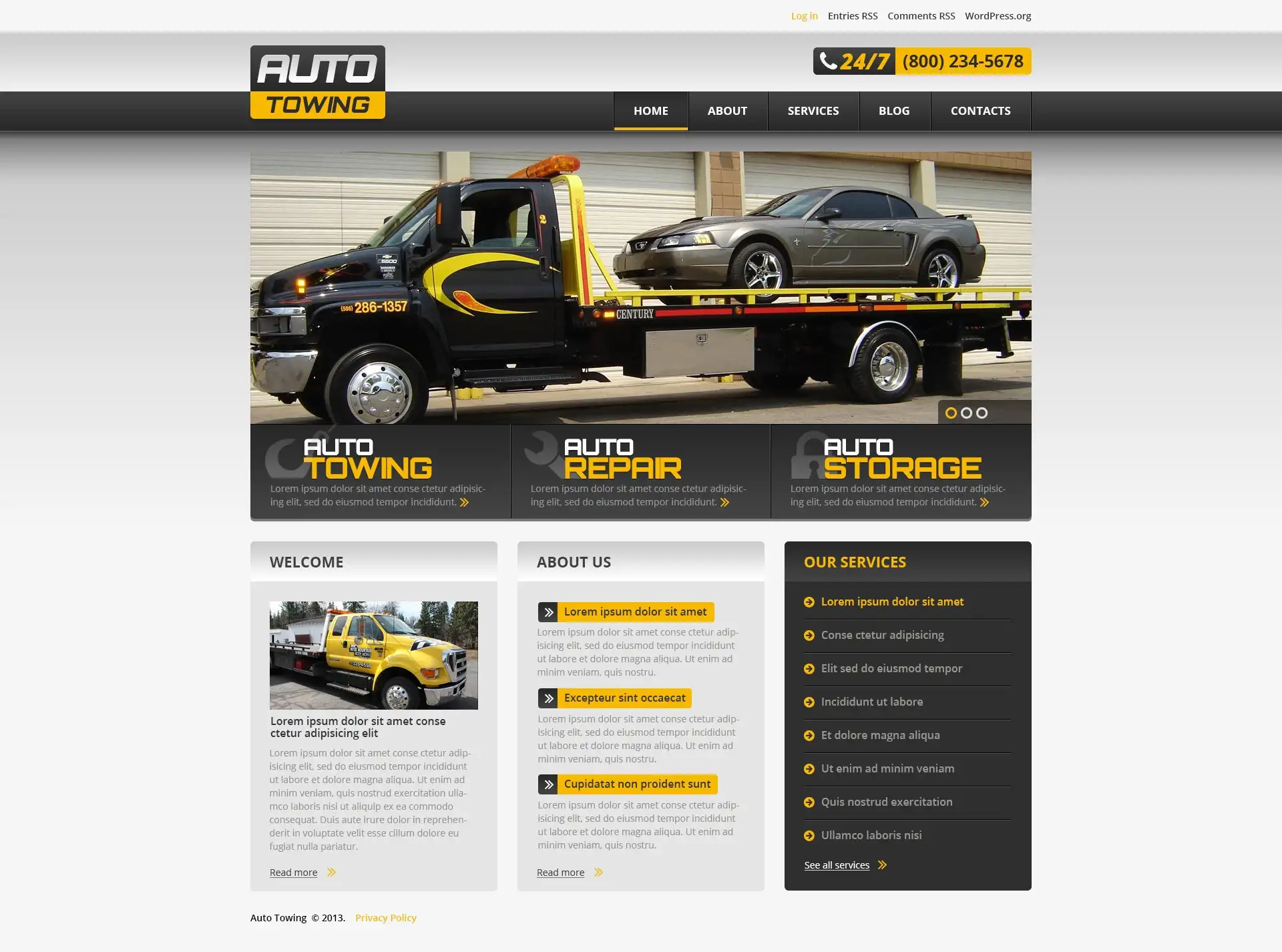 Successful Car Repair WordPress Theme