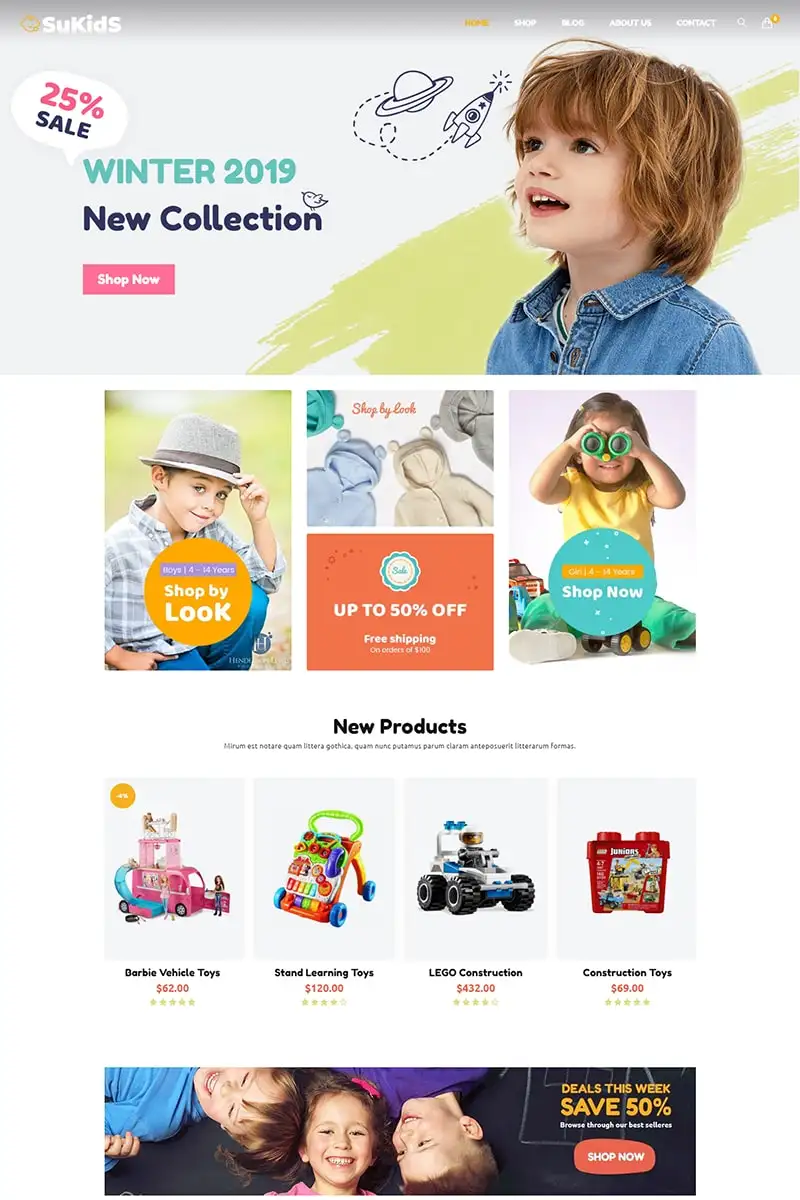 Sukids – Baby Shop & Kids Store WordPress WooCommerce Theme