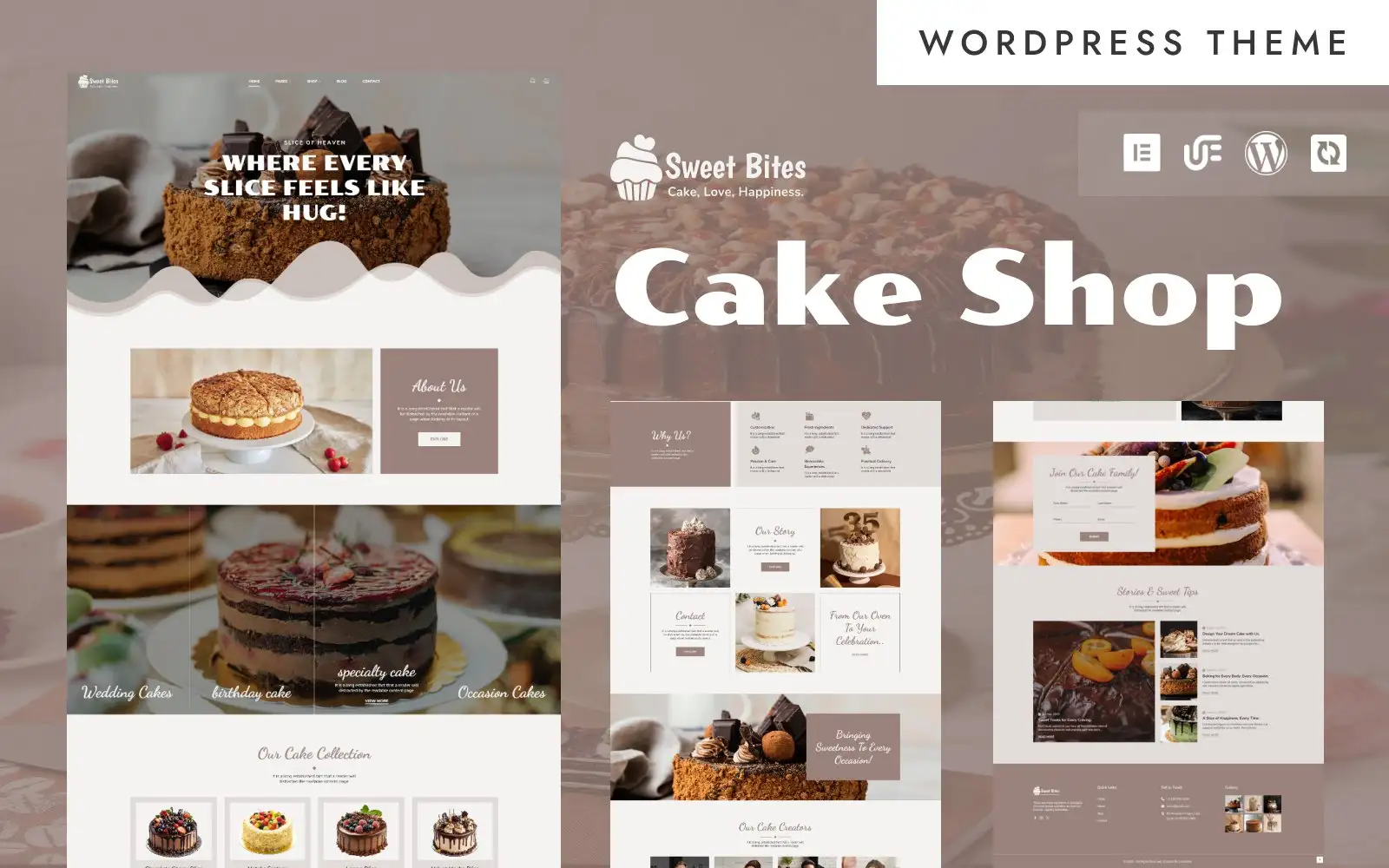 Sweet Bite – Cake Shop & Pastry WordPress Elementor Theme WordPress Theme