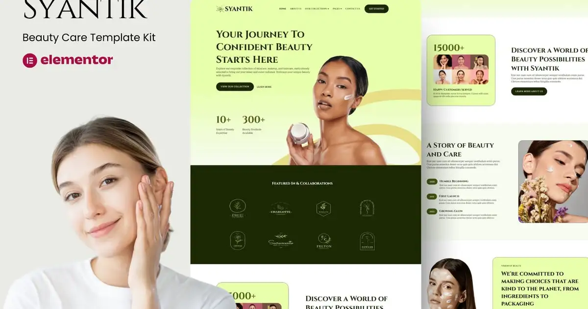 Syantik – Beauty Product Elementor Template Kit