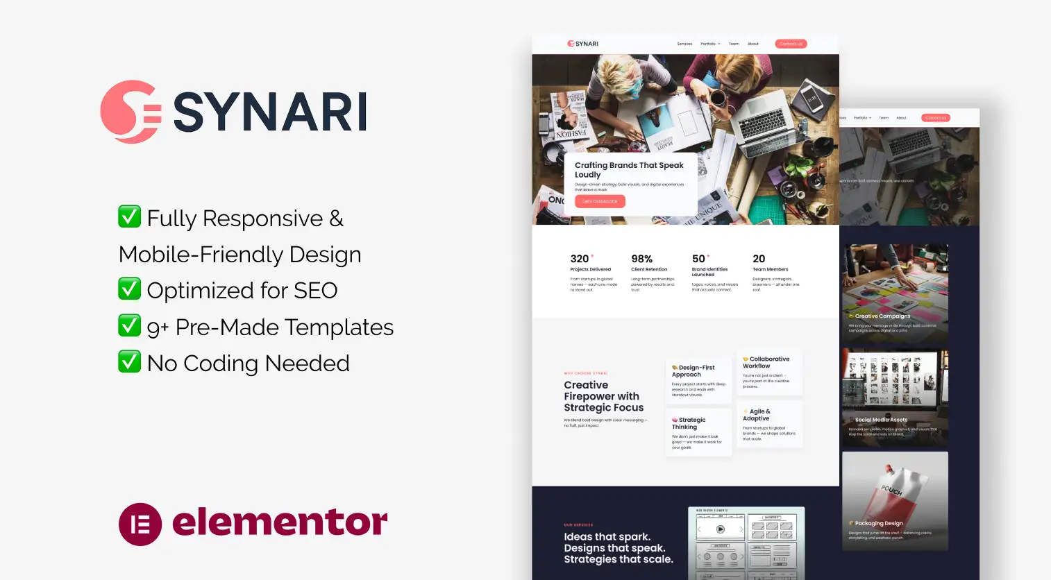 Synari Website Elementor Template Kit Elementor Kit