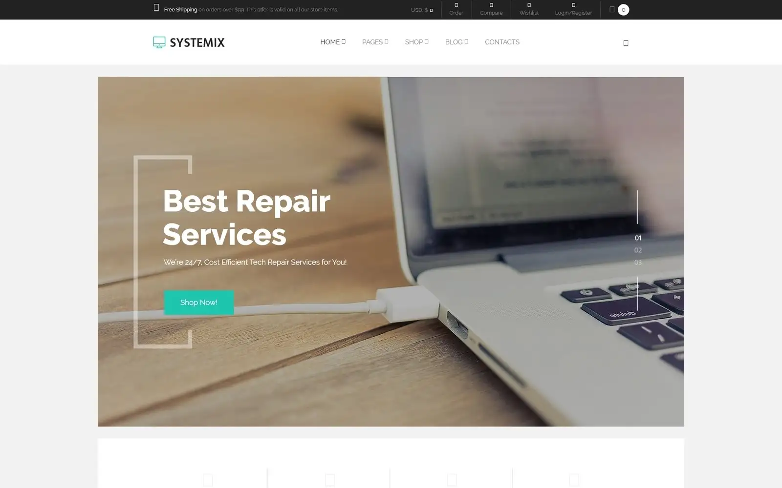 Systemix – Computer Repair WooCommerce Theme