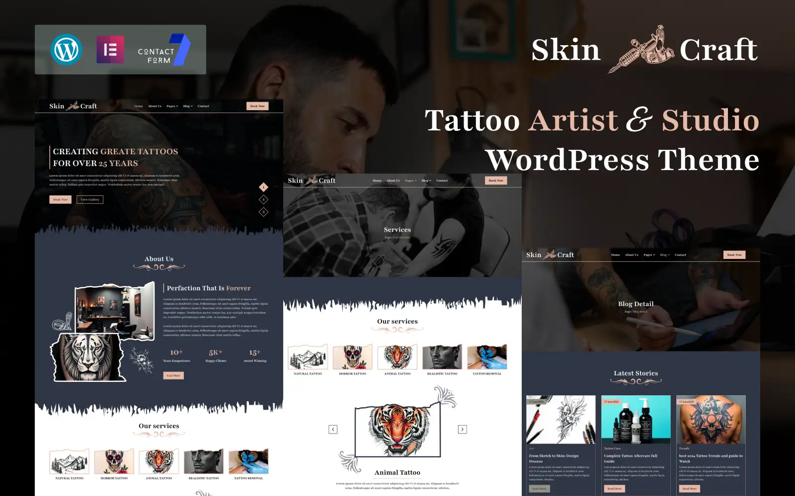 Tattoo Studio & Body Art WordPress Theme