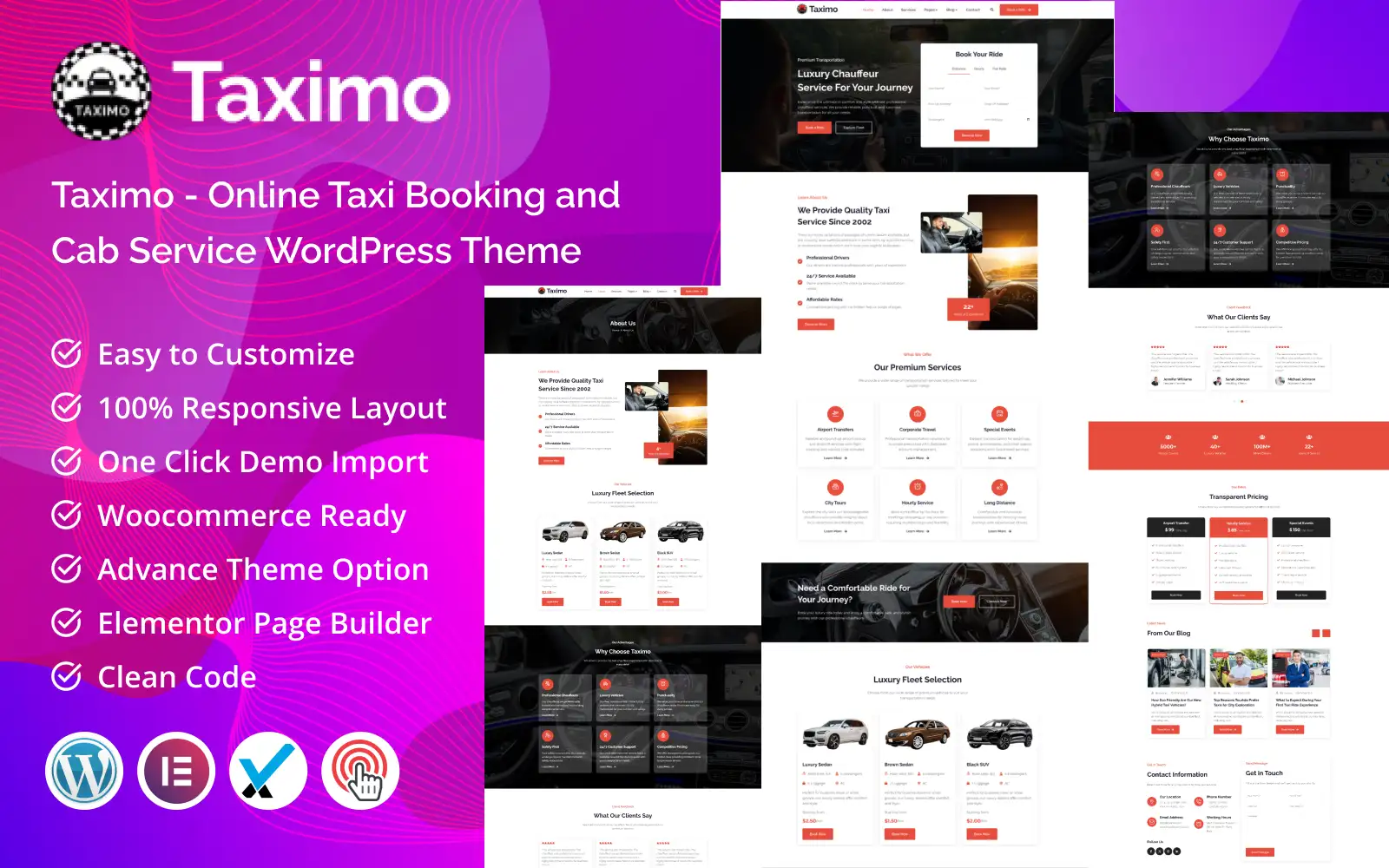 Taximo – Online Taxi Booking and Cab Service WordPress Theme