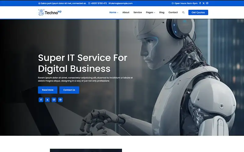 Technowp – IT Solutions & Business Services Responsive WordPress Theme