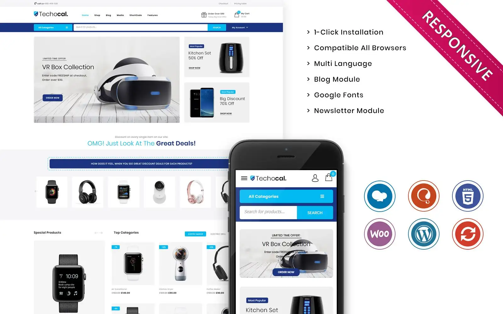 Techocal – The Premium Electronic Store WooCommerce Theme