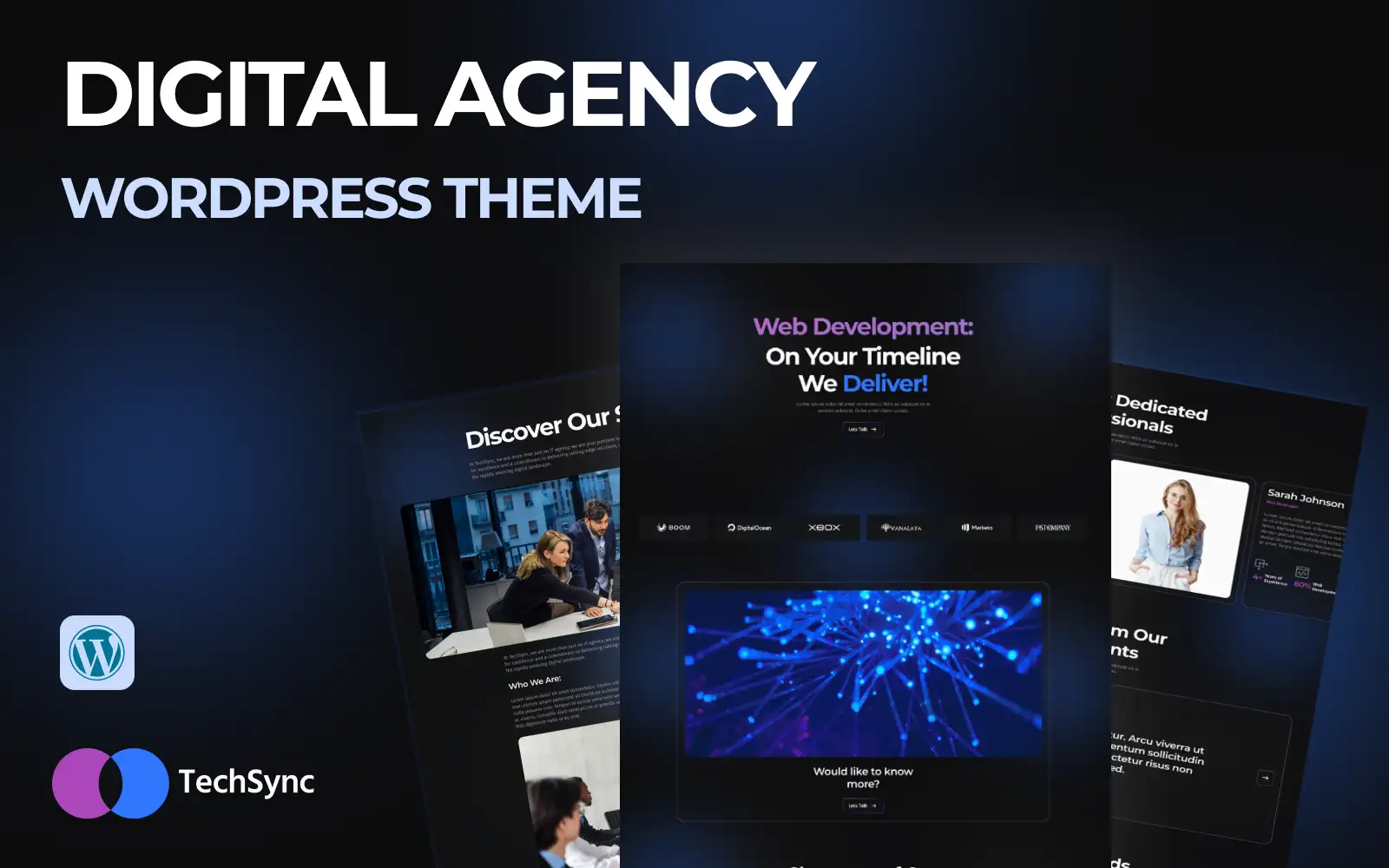 Techsync – Creative Digital Agency WordPress Website Theme WordPress Theme