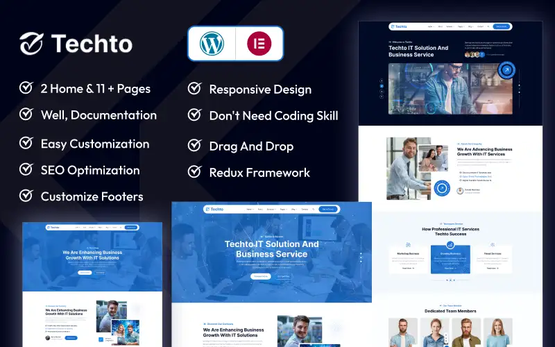 Techto – IT Solution & Technology Agency WordPress Theme