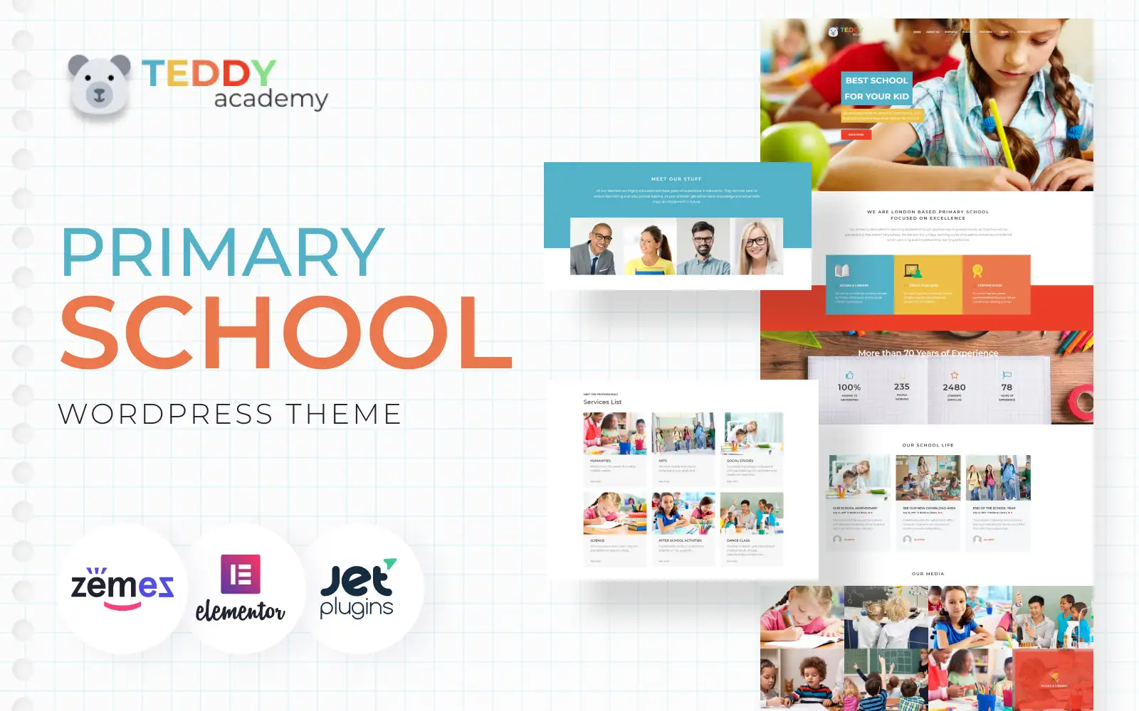 Teddy Academy – Primary School WordPress Elementor Theme WordPress Theme