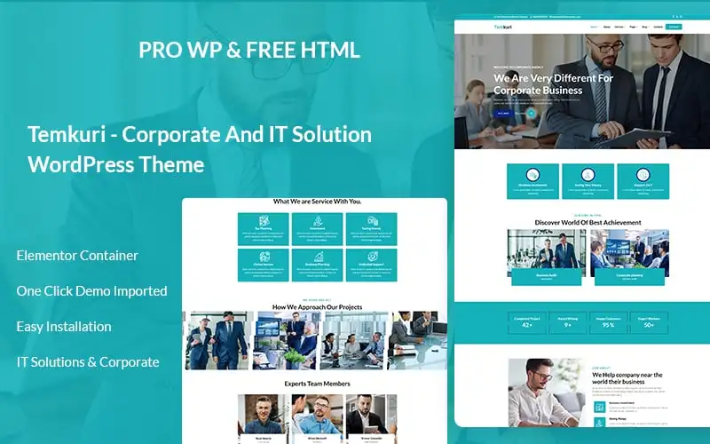 Temkuri – Corporate And IT Solution WordPress Theme